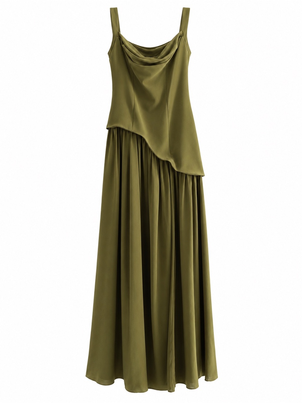 TULLULAH MAXI DRESS - DEEP OLIVE